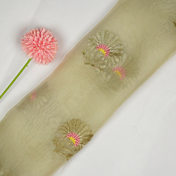Mayuri Buta On Cream Silk Organza