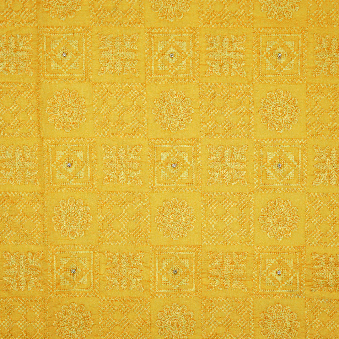 Gold Silk Chanderi Vaani Jaal
