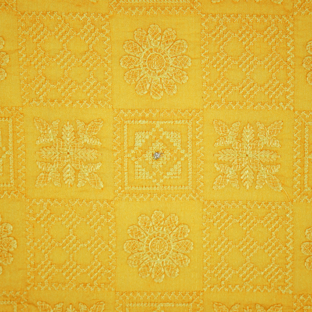 Gold Silk Chanderi Vaani Jaal