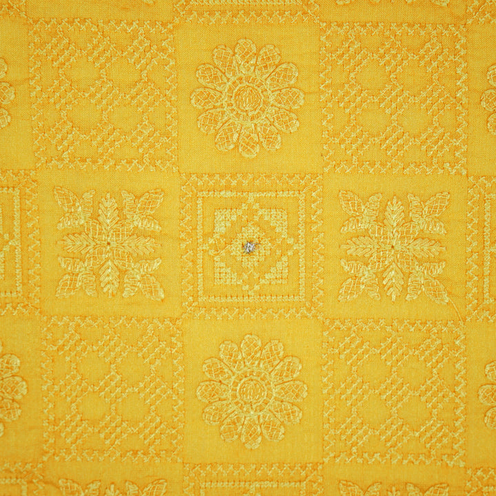 Gold Silk Chanderi Vaani Jaal