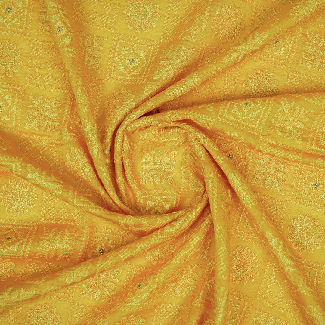 Gold Silk Chanderi Vaani Jaal