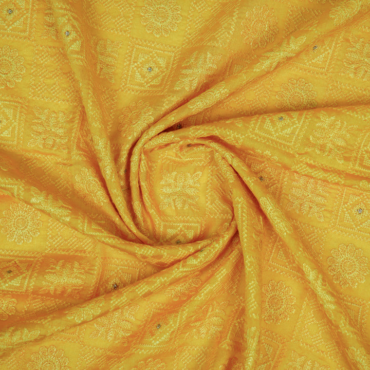Gold Silk Chanderi Vaani Jaal