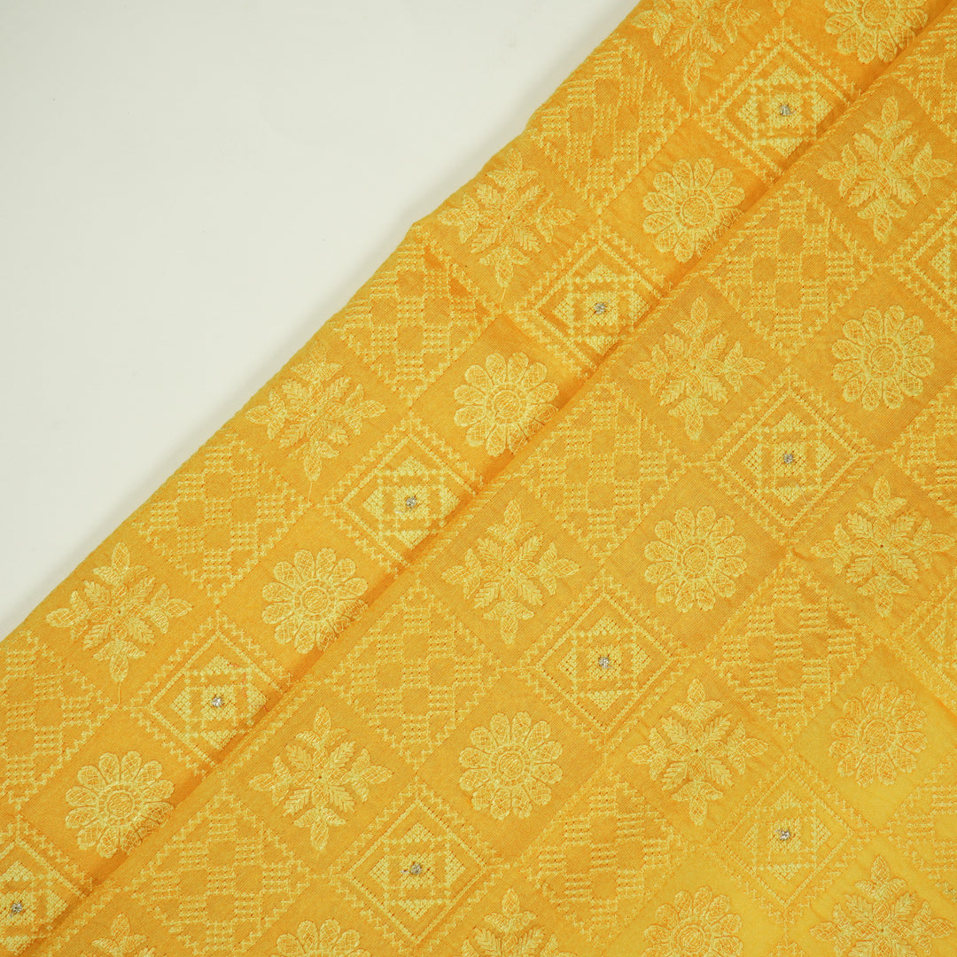 Gold Silk Chanderi Vaani Jaal