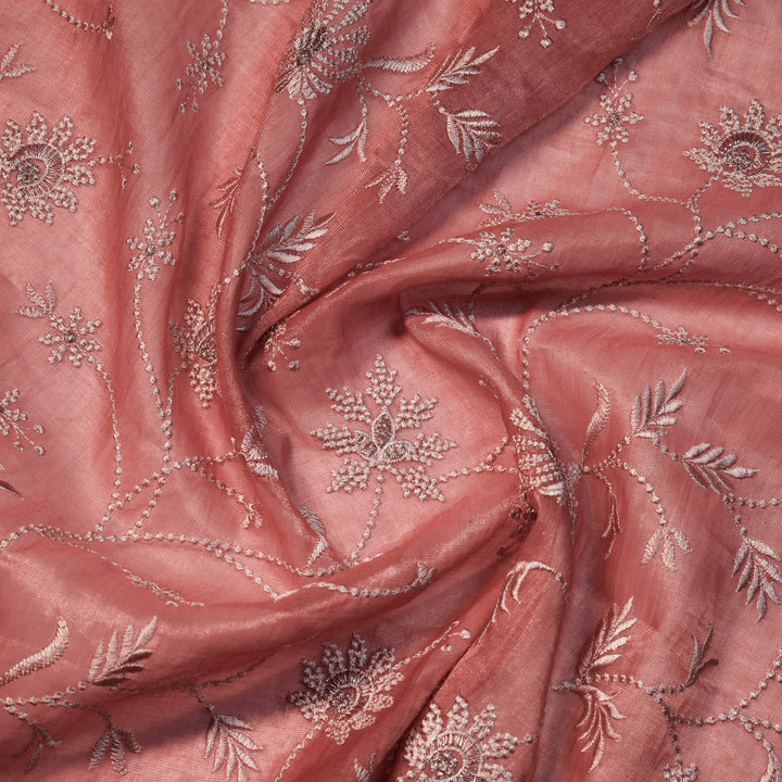 Safira Jaal on Onion Tissue Embroidered Fabric