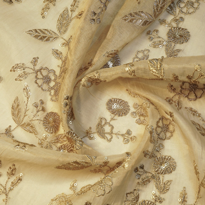 Elira Jaal on Natural Tissue Embroidered Fabric