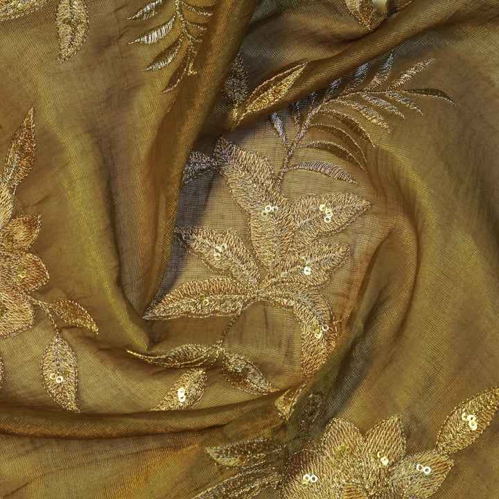 Pallavi Buta on Mouse Tissue Embroidered Fabric