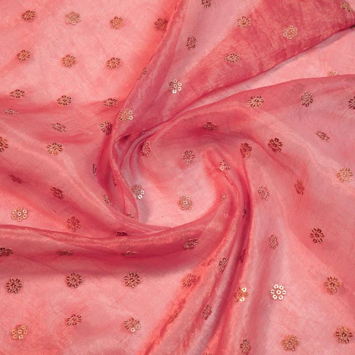 Sona Buti on Onion Tissue Embroidered Fabric