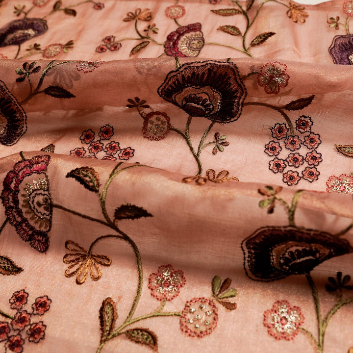 Zarifa Jaal on Onion Tissue Embroidered Fabric