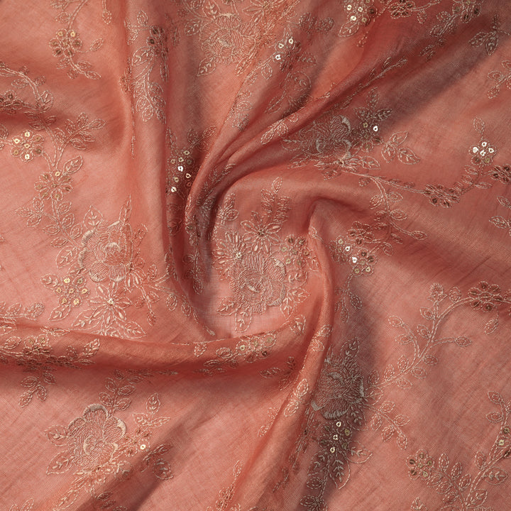 Jamira Jaal on Onion Tissue Embroidered Fabric