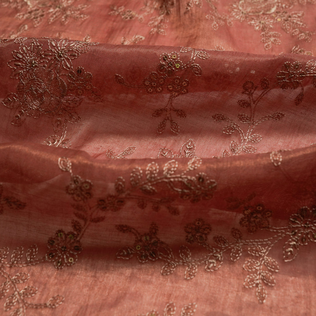 Jamira Jaal on Onion Tissue Embroidered Fabric