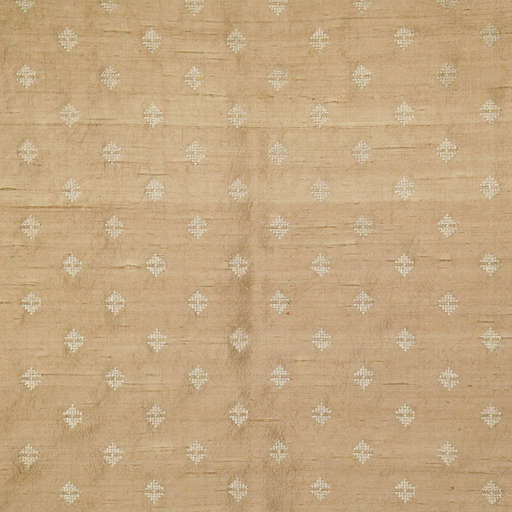 Naqsh Buti on Blush Raw Silk Embroidered Fabric