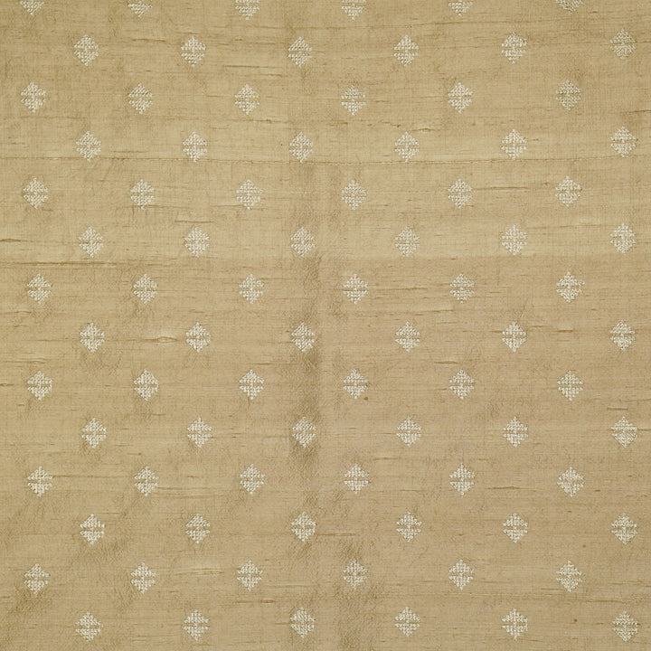 Naqsh Buti on Blush Raw Silk Embroidered Fabric