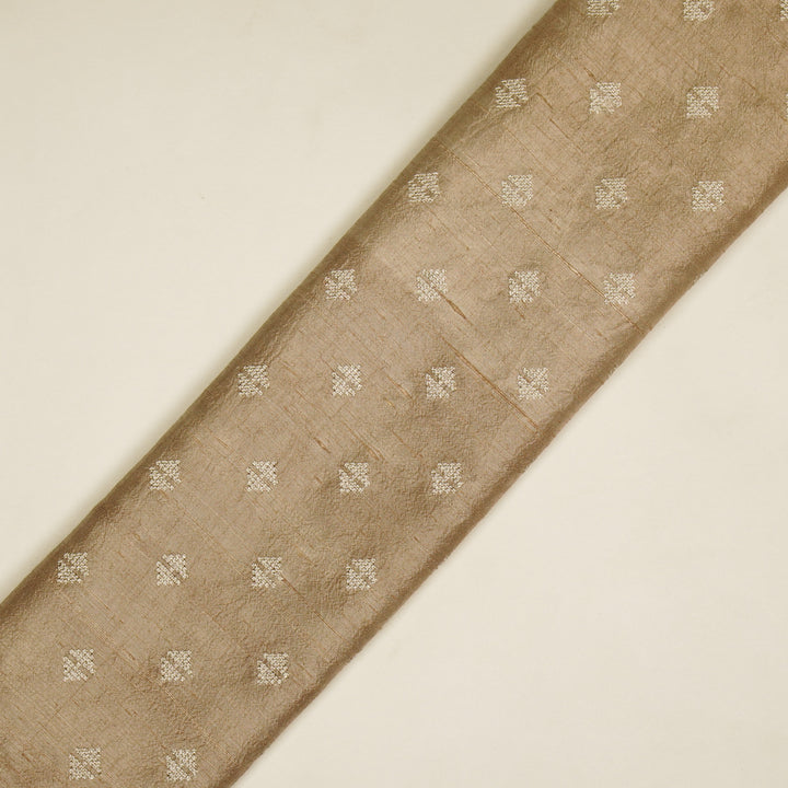 Naqsh Buti on Blush Raw Silk Embroidered Fabric