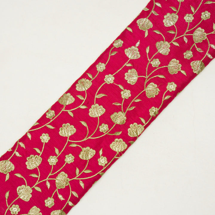 Ismat Jaal on Fuxia Dola Silk Embroidered Fabric