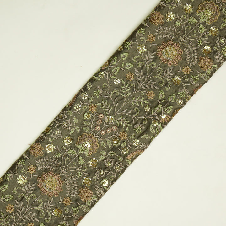 Lamya Jaal on Mouse Semi Raw Silk Embroidered Fabric