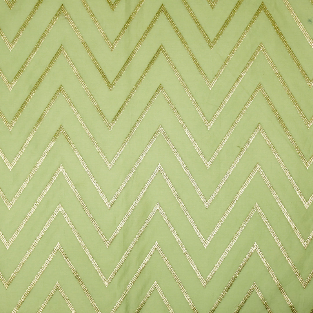 Masooma Jaal on Sea Green Luxe Silk Chanderi Embroidered Fabric