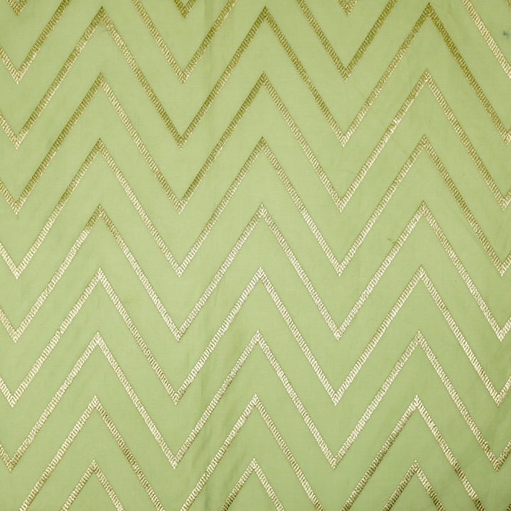 Masooma Jaal on Sea Green Luxe Silk Chanderi Embroidered Fabric