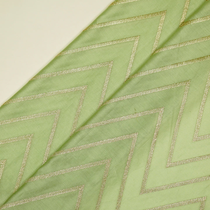 Masooma Jaal on Sea Green Luxe Silk Chanderi Embroidered Fabric