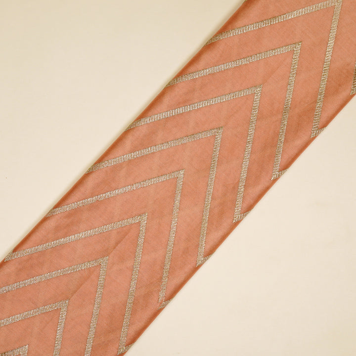 Masooma Jaal on Peach Luxe Silk Chanderi Embroidered Fabric