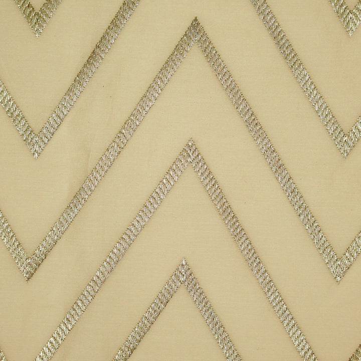 Masooma Jaal on Cream Luxe Silk Chanderi Embroidered Fabric