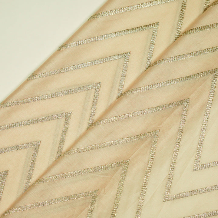 Masooma Jaal on Cream Luxe Silk Chanderi Embroidered Fabric