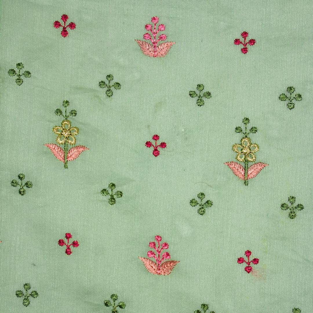 Rukhsana Buti on Sea Green Cotton Silk