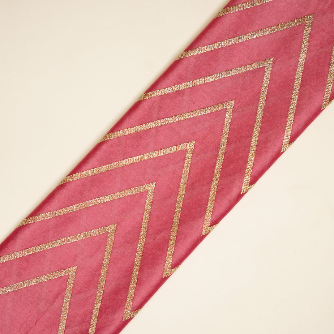 Masooma Jaal on Dusky Fuxia Luxe Silk Chanderi Embroidered Fabric