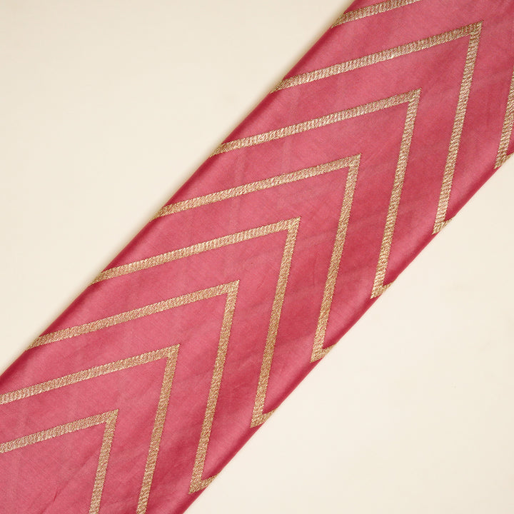 Masooma Jaal on Dusky Fuxia Luxe Silk Chanderi Embroidered Fabric