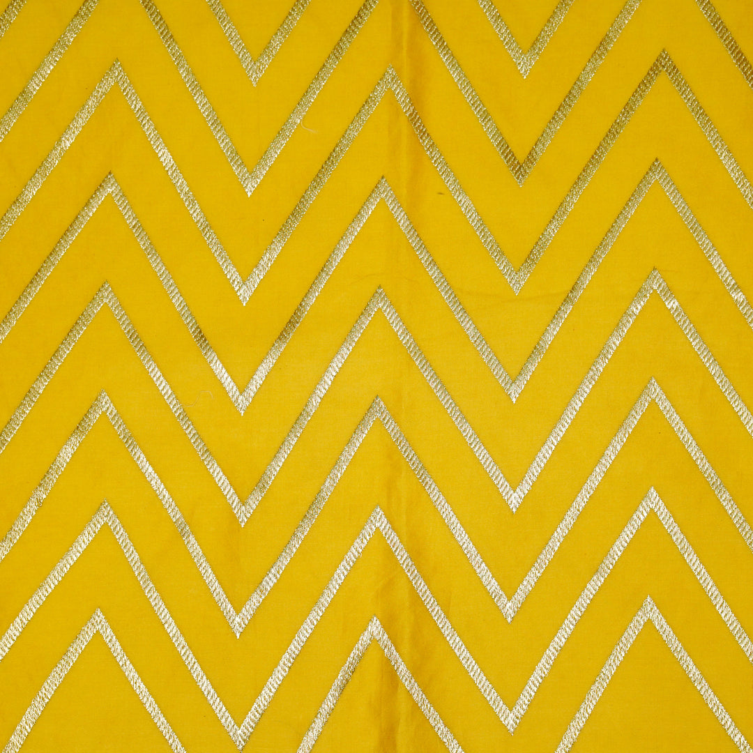 Masooma Jaal on Gold Luxe Silk Chanderi Embroidered Fabric