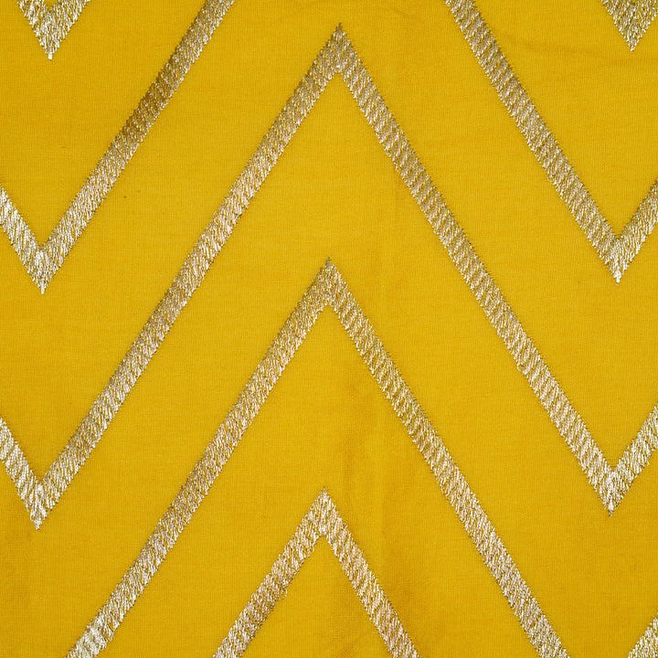 Masooma Jaal on Gold Luxe Silk Chanderi Embroidered Fabric