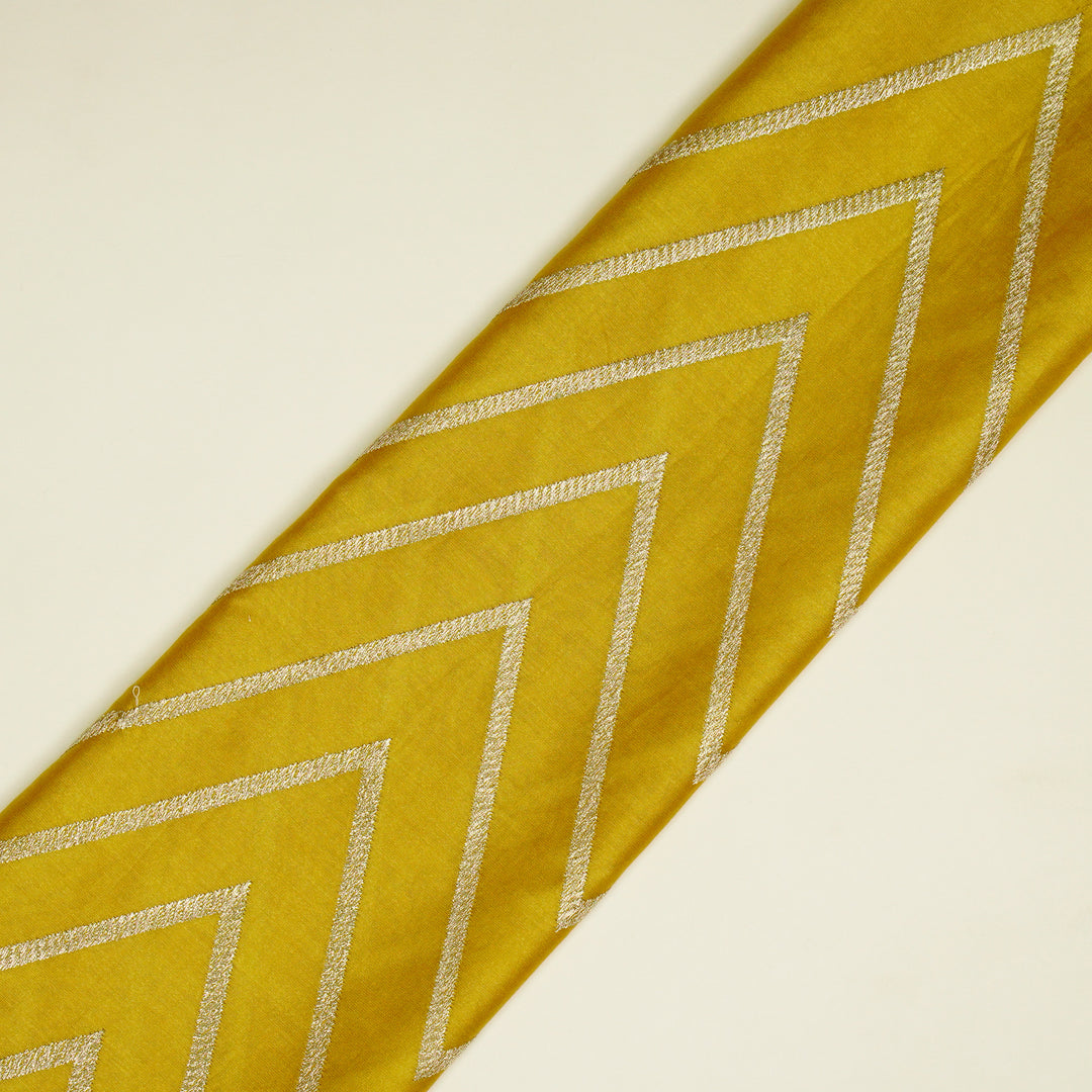 Masooma Jaal on Gold Luxe Silk Chanderi Embroidered Fabric