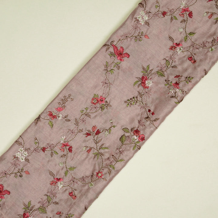 Ahlam Jaal on Light Onion Luxe Silk Chanderi Embroidered Fabric