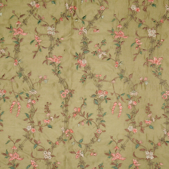 Ahlam Jaal on Mouse Luxe Silk Chanderi Embroidered Fabric