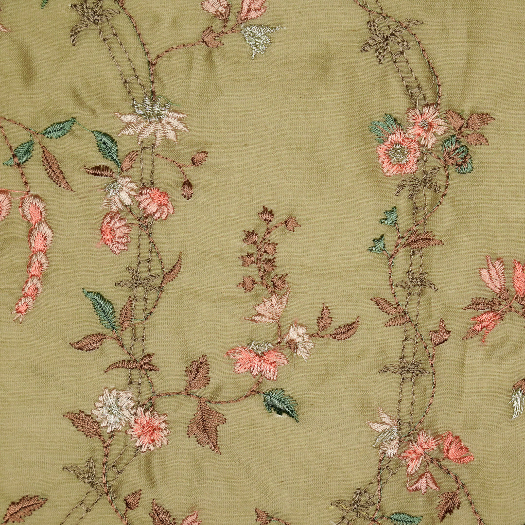 Ahlam Jaal on Mouse Luxe Silk Chanderi Embroidered Fabric