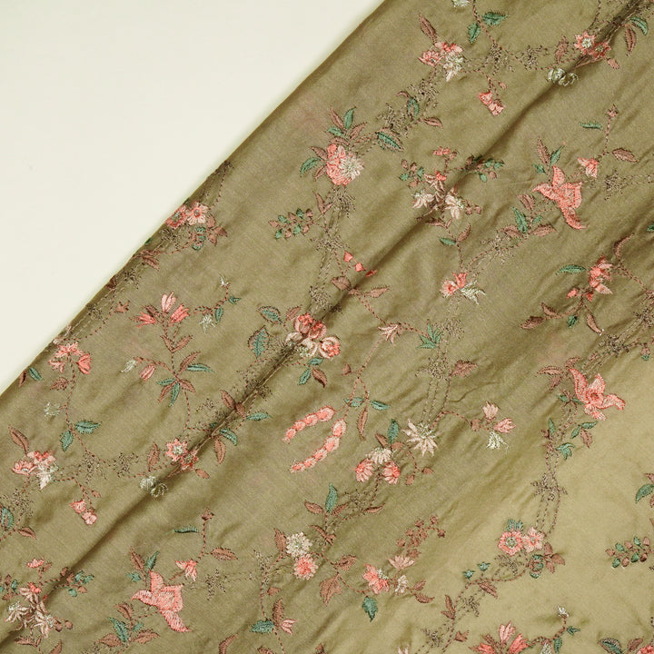 Ahlam Jaal on Mouse Luxe Silk Chanderi Embroidered Fabric