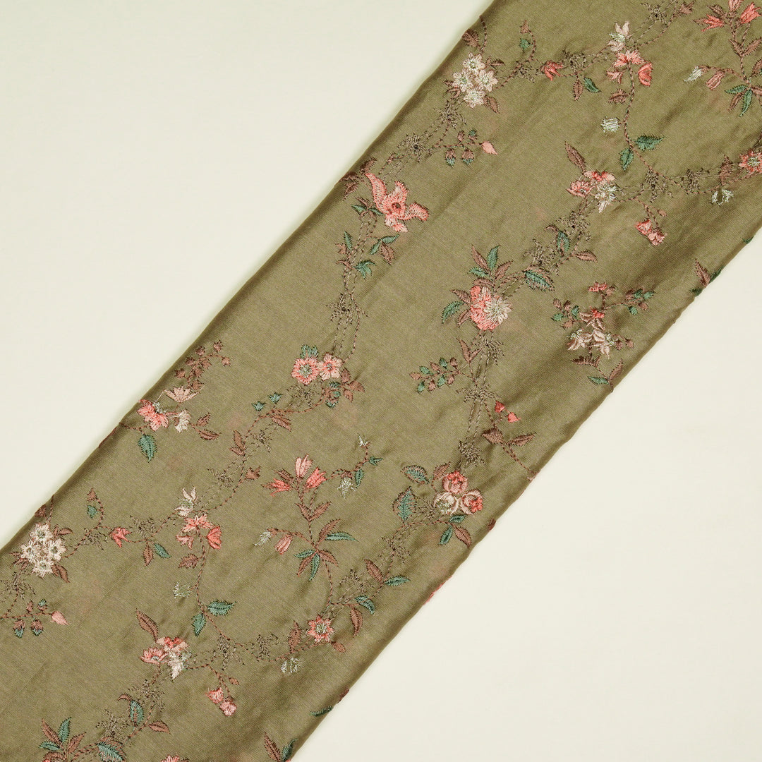 Ahlam Jaal on Mouse Luxe Silk Chanderi Embroidered Fabric