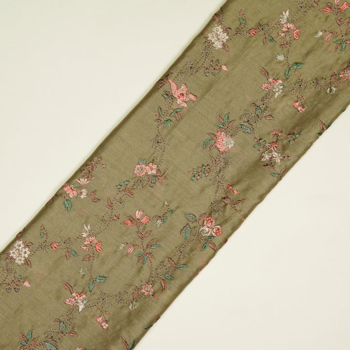 Ahlam Jaal on Mouse Luxe Silk Chanderi Embroidered Fabric