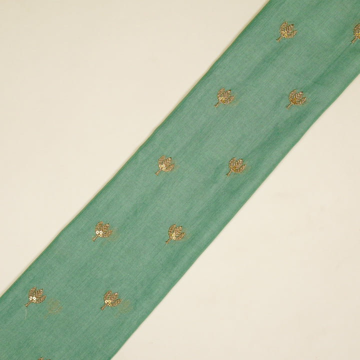 Sara Buti on Aqua Tussar Chanderi Embroidered Fabric