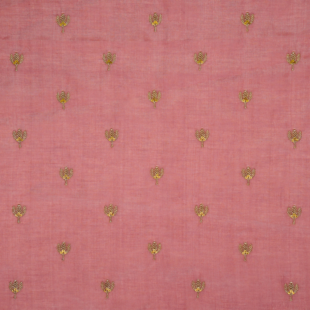 Sara Buti on Onion Tussar Chanderi Embroidered Fabric