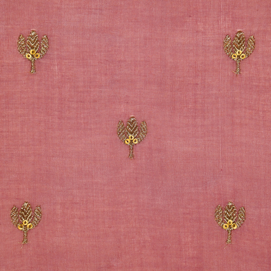 Sara Buti on Onion Tussar Chanderi Embroidered Fabric