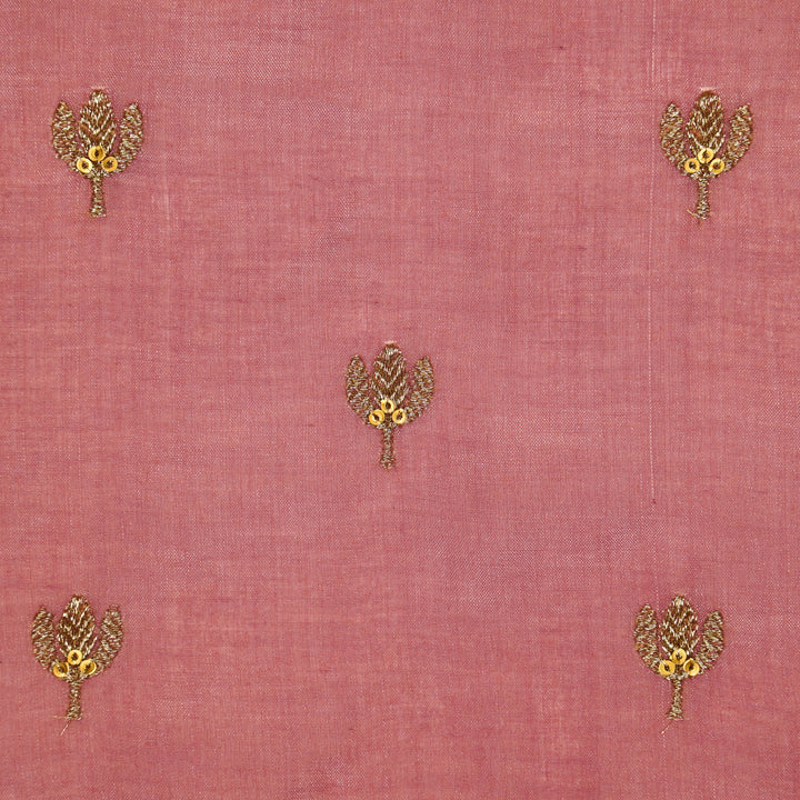 Sara Buti on Onion Tussar Chanderi Embroidered Fabric