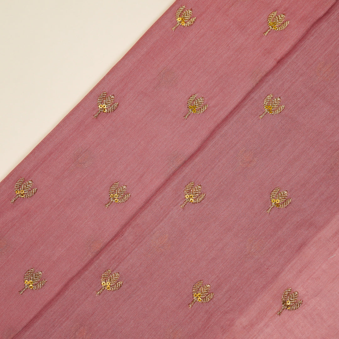 Sara Buti on Onion Tussar Chanderi Embroidered Fabric