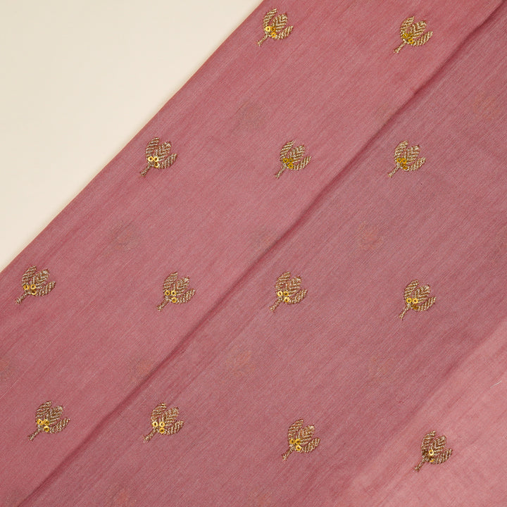 Sara Buti on Onion Tussar Chanderi Embroidered Fabric