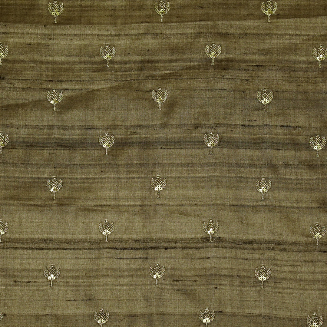 Sara Buti on Mouse Tussar Chanderi Embroidered Fabric