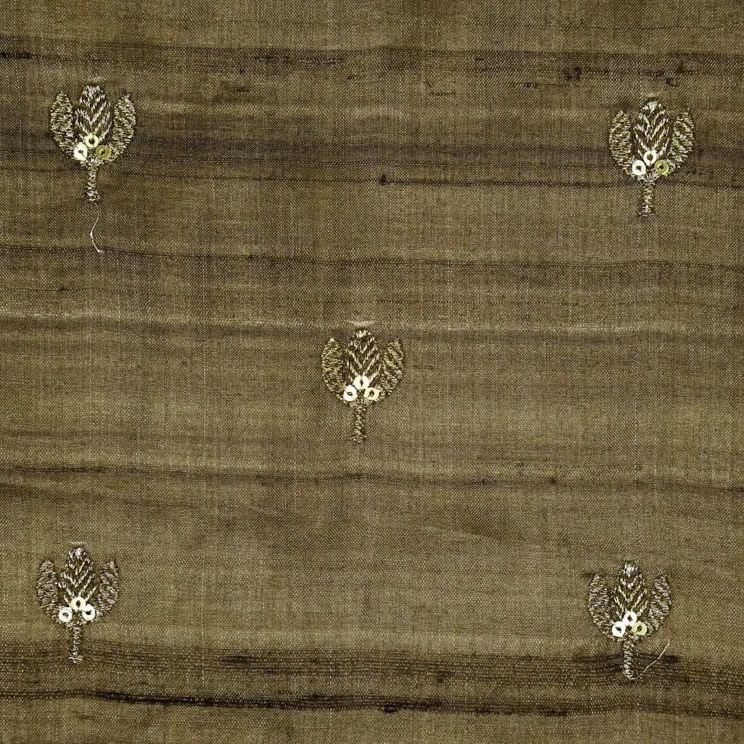 Sara Buti on Mouse Tussar Chanderi Embroidered Fabric