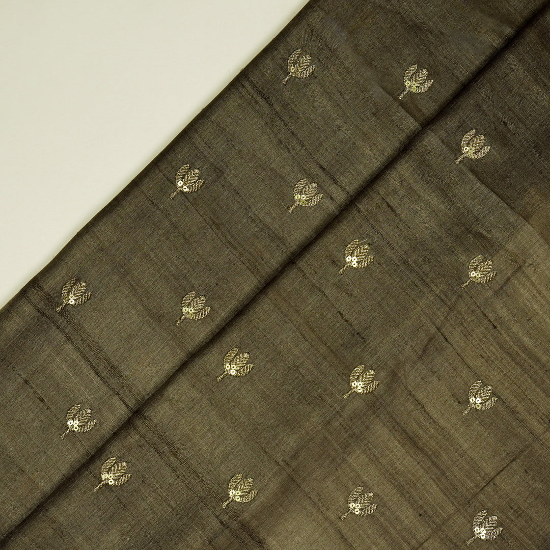 Sara Buti on Mouse Tussar Chanderi Embroidered Fabric
