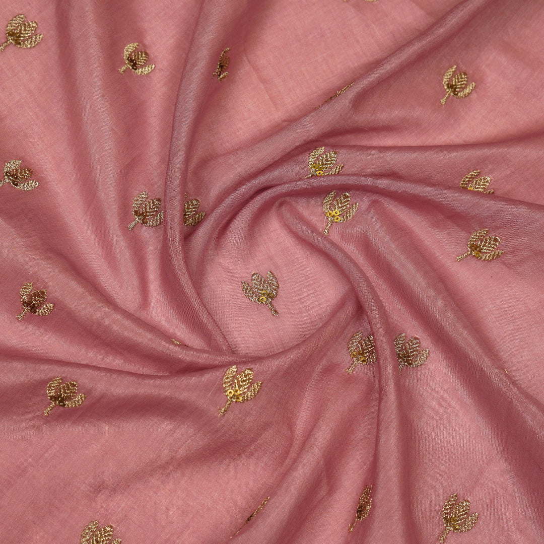 Sara Buti on Onion Tussar Chanderi Embroidered Fabric