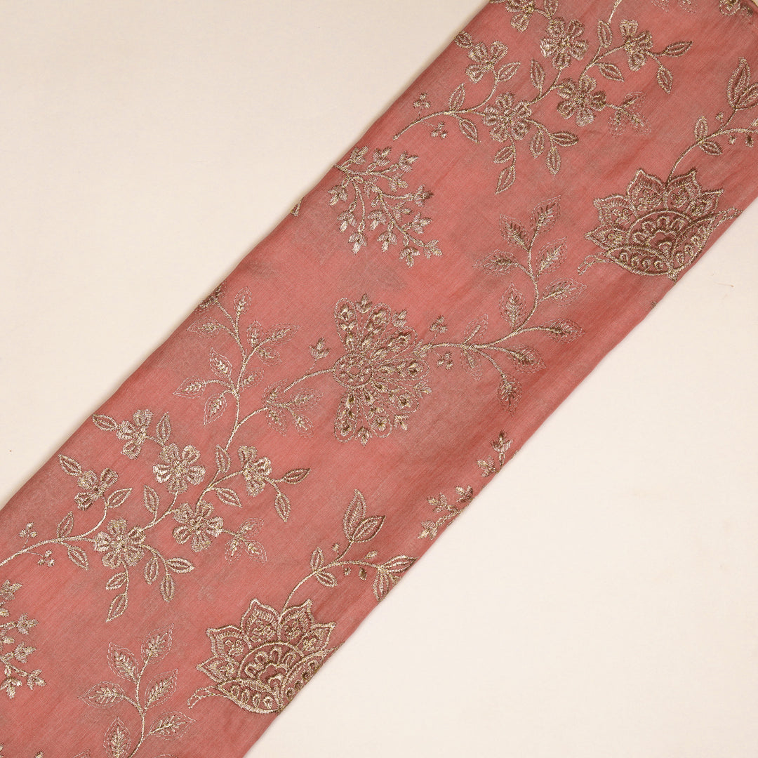 Sabira Jaal on Gajari Tussar Chanderi Embroidered Fabric