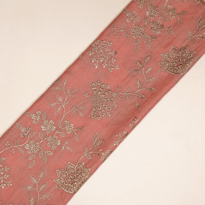 Sabira Jaal on Gajari Tussar Chanderi Embroidered Fabric