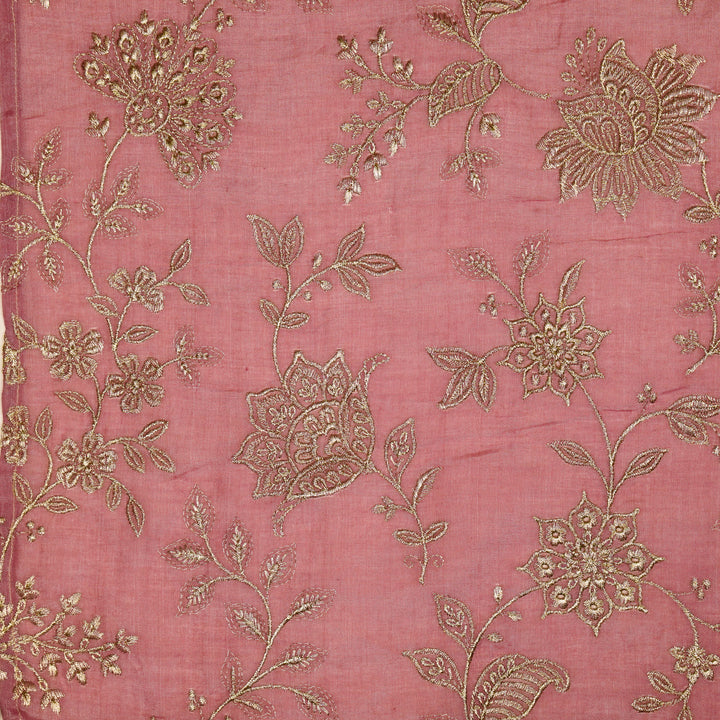 Sabira Jaal on Onion Tussar Chanderi Embroidered Fabric